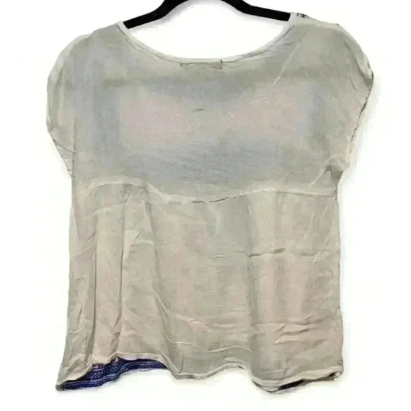 Romeo & Juliet Couture Women's Embroidered Boho Blouse White Size Small - Picture 3 of 7